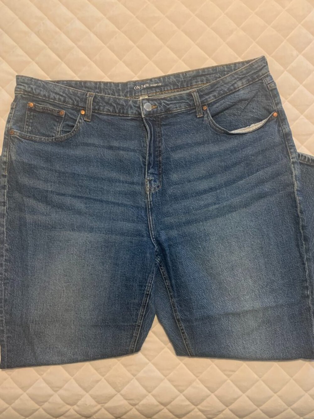 On 34th Straight Leg Jeans Size 22W High Rise